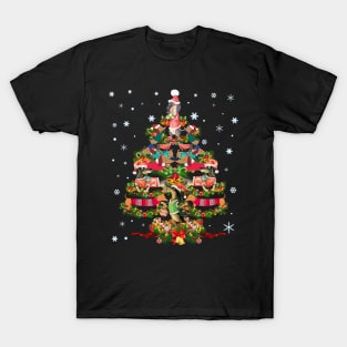 Dachshund With Christmas Tree TShirt For Men Women Kids T-Shirt